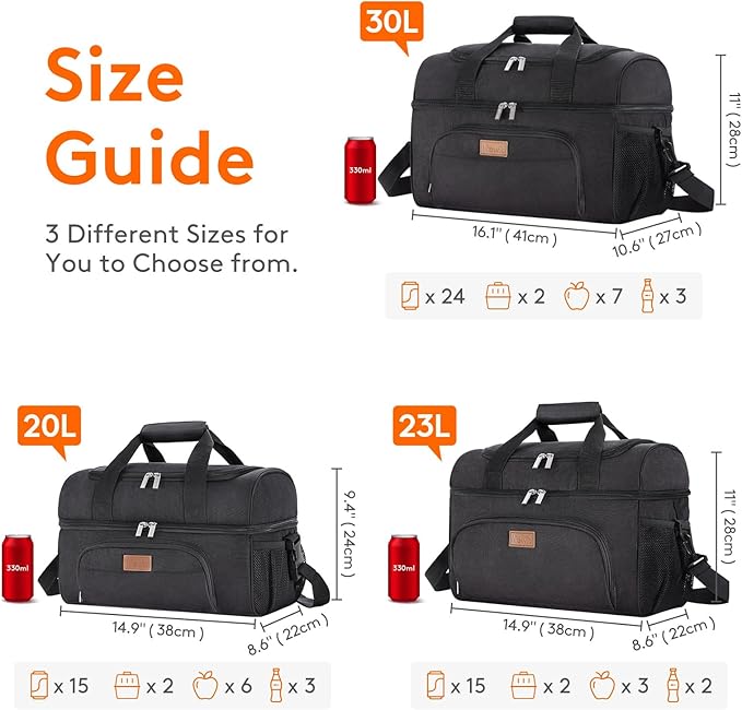 Lifewit Large Cooler Bag Insulated Lunch Bag Lightweight Portable Cool Bag Double Layer for Picnic, Beach, Work, Trip