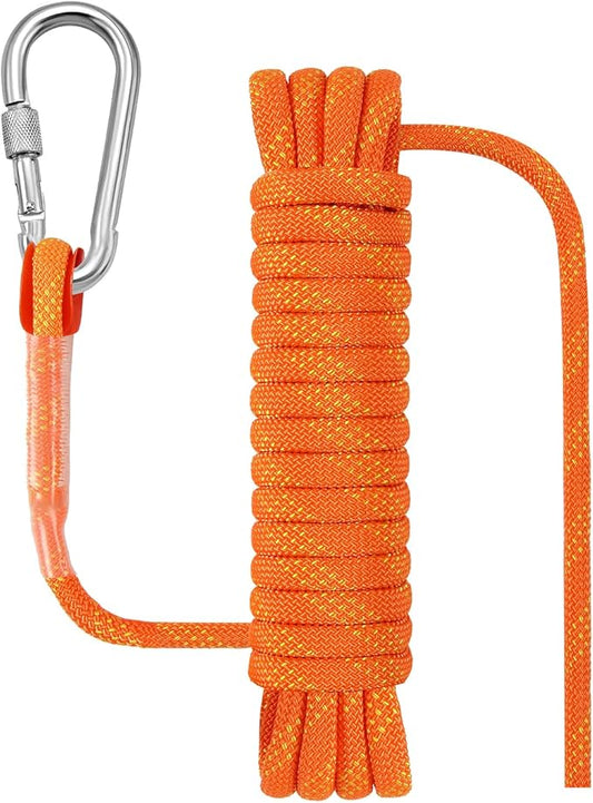 Outdoor Rope for Marine, Hunting, Boating, Fishing, Rafting, Camping, Hiking, Anchor, Mooring, Floating, Dock Lines, Kayak, Canoe, Rescuing, Knotting Practice 5/16 in x 15 ft Orange