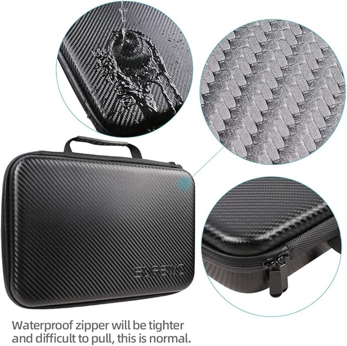 SUREWO Surface-Waterproof Carrying Case Compatible with GoPro Hero 13/12/11/10/9/8/7/(2018)/6/5 Black,DJI osmo action,AKASO/Campark/YI Action Camera and More