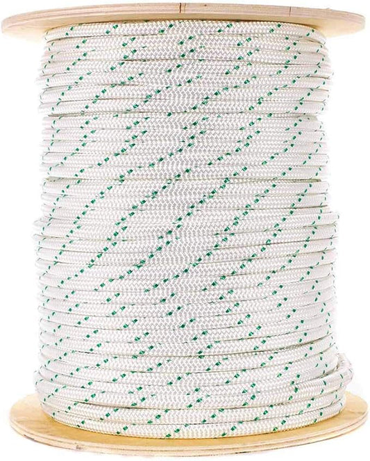 Rope and Cord Double Braid Pulling Rope – Super Strong Composite Rope with Built-in Pulling Eyes (3/8" | 600' Spool)