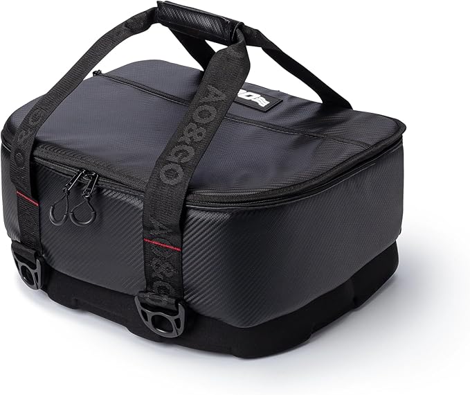 AO Coolers Stow N' Go Soft Cooler, Low-Profile, Leakproof with High-Density Insulation, Holds Ice for 24 Hours, HD Foam Bottom, Carbon Black, 18 Pack