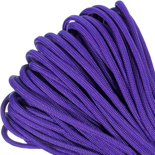 Paracord Planet Genuine Type III 550lb Paracord – Nylon Cord in Solid, Multi, and Reflective Colors – 25+ Colors and Length Options of 10', 25', 50', and 100'