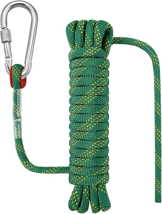 Outdoor Rope for Marine, Hunting, Boating, Fishing, Rafting, Camping, Hiking, Anchor, Mooring, Floating, Dock Lines, Kayak, Canoe, Rescuing, Knotting Practice 5/16 in x 15 ft Green