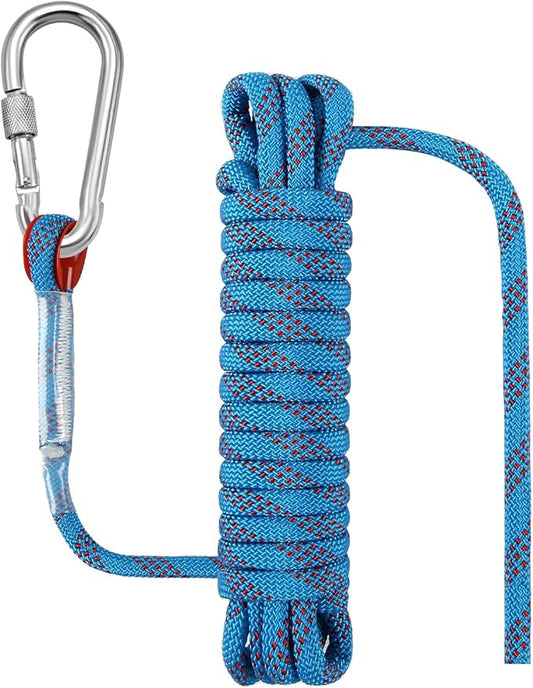 Outdoor Rope for Marine, Hunting, Boating, Fishing, Rafting, Camping, Hiking, Anchor, Mooring, Floating, Dock Lines, Kayak, Canoe, Rescuing, Knotting Practice 5/16 in x 15 ft Blue