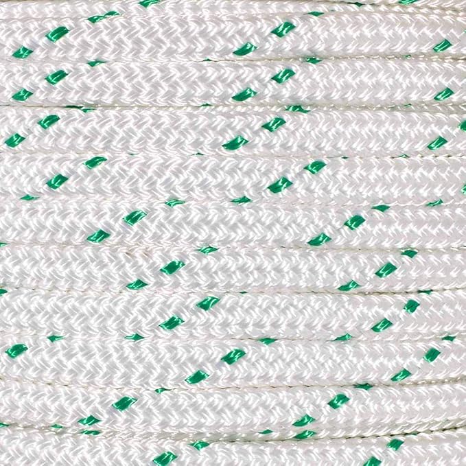 Rope and Cord Double Braid Pulling Rope – Super Strong Composite Rope with Built-in Pulling Eyes (7/16"| 300' Spool)