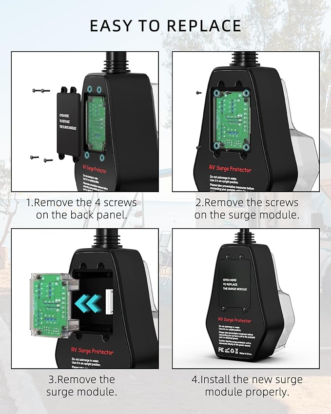 Replacement Module for 50 Amp RV Surge Protector, Compatible with DD231 Model, Compact and Easy to Install