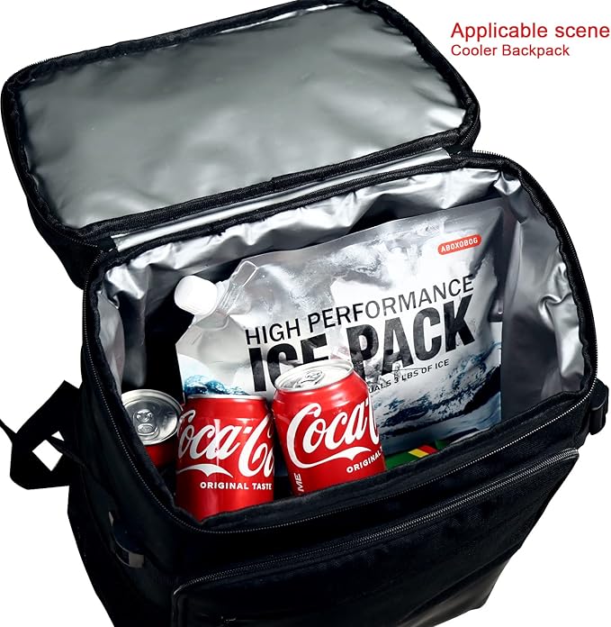 Reusable Ice Packs for Coolers Long Lasting Gel Freezer Packs for Cooler Bag Backpacks, Child Lunch Box, Cooler Bag, Keeps Food Cold Fresh (Small Set of 5)