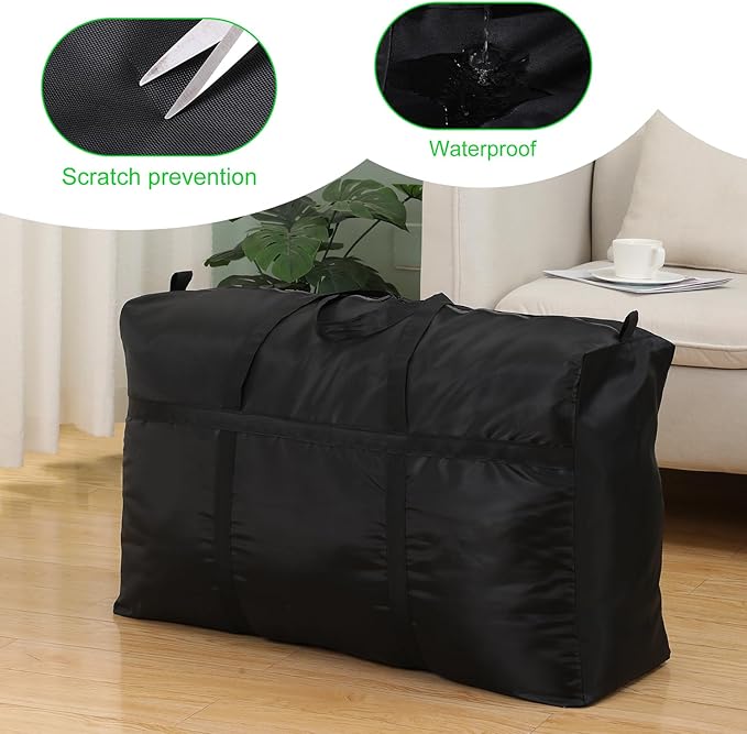 127L-34 Gallon Multipurpose Extra Large Storage Bags,Heavy Duty Moving Bags,Totes Moving Boxes Supplies for College,Christmas Tree Bag,Duffle Bags for Travel for Space Saving Moving Storage