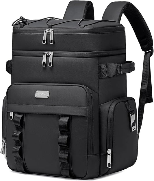 Weitars Insulated Cooler Backpack,Double Deck Waterproof Soft Cooler Bag,Backpack Coolers Leak Proof Lunch Backpack for Men Women for Travel,Camping,Picnic,Beach,Picnic,Outdoor 31L/52 Can