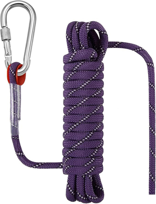 Outdoor Rope for Marine, Hunting, Boating, Fishing, Rafting, Camping, Hiking, Anchor, Mooring, Floating, Dock Lines, Kayak, Canoe, Rescuing, Knotting Practice 5/16 in x 15 ft Purple