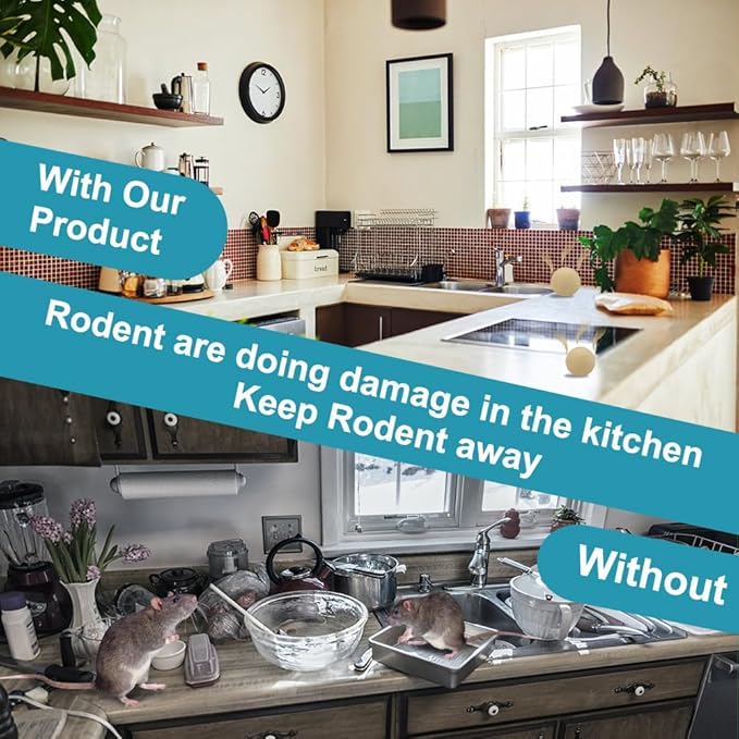 Rodent Repellent, Mice Repellent Indoor, Mouse Repellents Outdoor, Peppermint to Repel Mice and Rats, Mouse Deterrent, Rat Repellant for House, Mice Control for Car/Garage-8P
