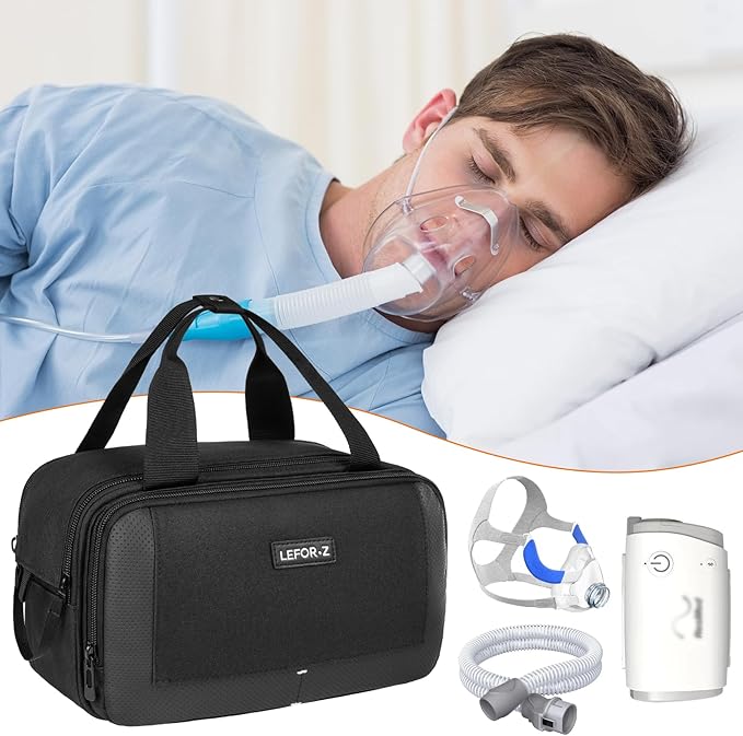 Travel Carrying Bag Compatible with ResMed AirMini/Z2 Auto CPAP Machine and Accessories,Portable Storage Organizer Case Fits for CPAP Equipment and Supplies(Bag Only)
