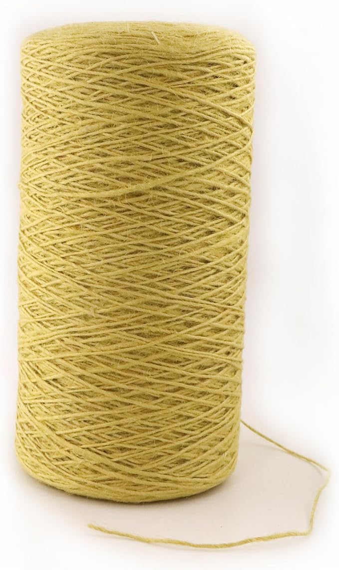 1mm x 2000 Feet Yellow Jute Rope, Twine for Gardening Tomato Climbing Plant Tie Floristry Crafts Gift Wrapping Packing Decor