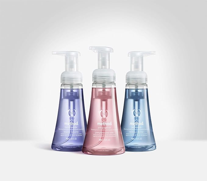 Method Foaming Hand Soap, Pink Grapefruit, 10 Fl Oz, Biodegradable Formula, (Pack of 3)