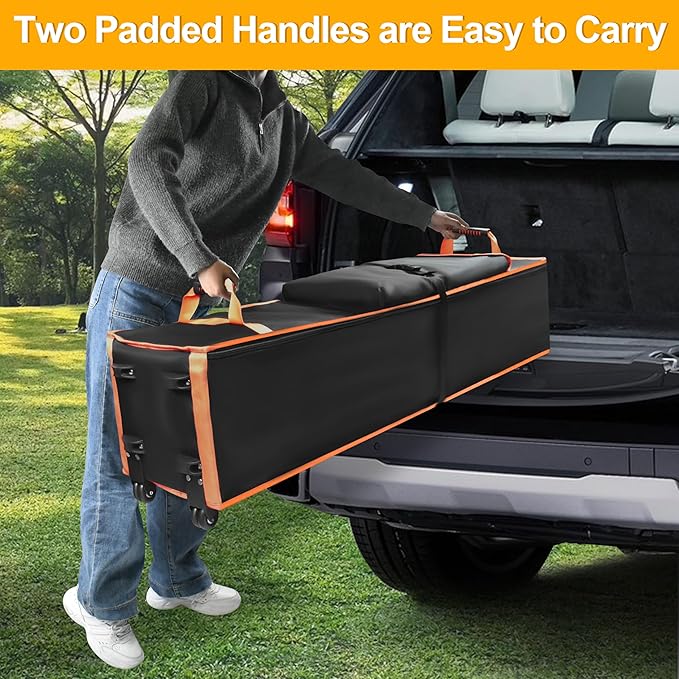 10 x 10 x 48in Canopy Bag Replacement for 10 x 10 Pop Up Canopy Tent with Roller Wheels - Canopy Carrying Bag with Handles - Pop Up Canopy Replacement Parts - 600D Waterproof Oxford Fabric