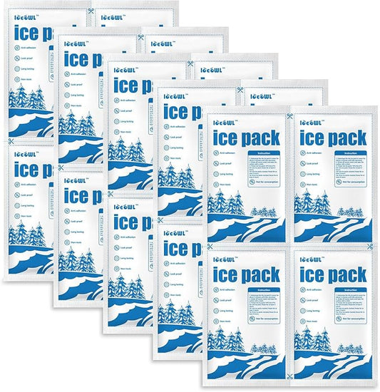 Dry Ice Packs for Shipping FDA Registered Non-Stick for Food TUV and SGS Tests Double-Sided Absorption Long Lasting Shipping Cold Packs for Coolers Lunch Bags Freezer