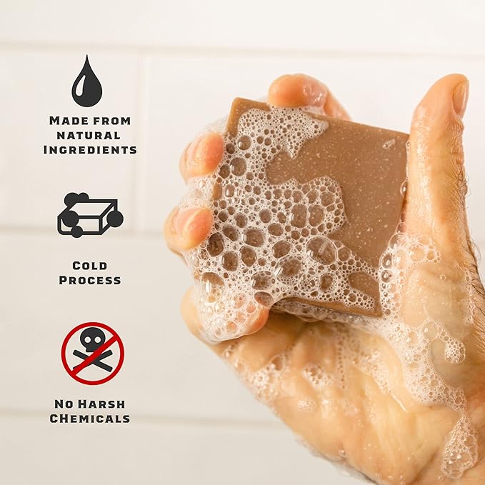 Dr. Squatch Natural Bar Soap for Men - Cold Process Soap with No Harsh Chemicals - Pine Tar, Cedar Citrus & Cool Fresh Aloe (5 oz, 3-Pack)