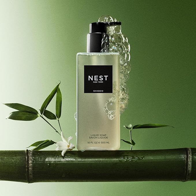 NEST New York Liquid Soap, Bamboo - 10 fl oz - Cleanses & Nourishes Skin - Approx. 300 Pumps Per Bottle - Gluten Free & Cruelty Free