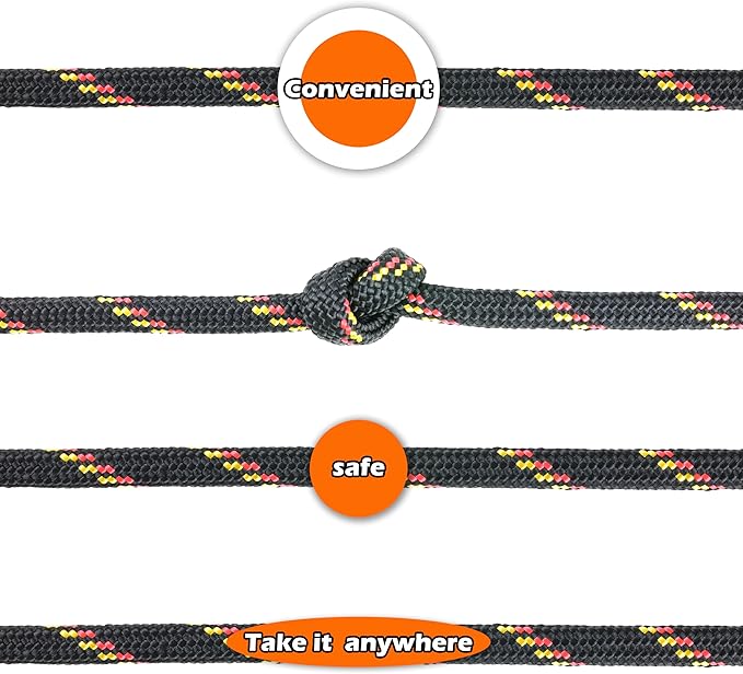 Wellmax Diamond Braid Nylon Rope, 3/8 in X 50 Foot, UV Resistant, High Strength and Weather Resistant - Black