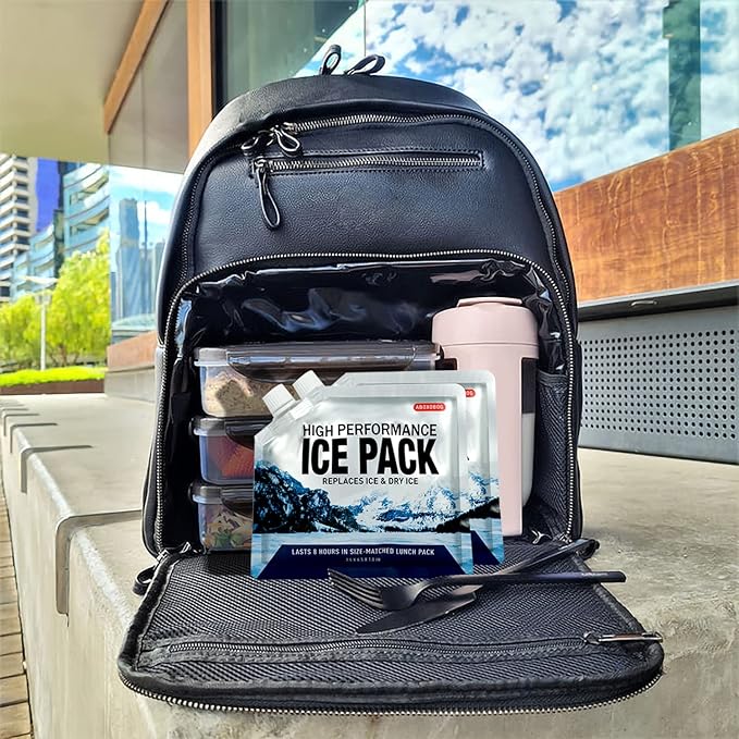 Reusable Ice Packs for Coolers Long Lasting Gel Freezer Packs for Cooler Bag Backpacks, Lunch Box, Cooler Bag, Keeps Food Cold Fresh (Set of 3)