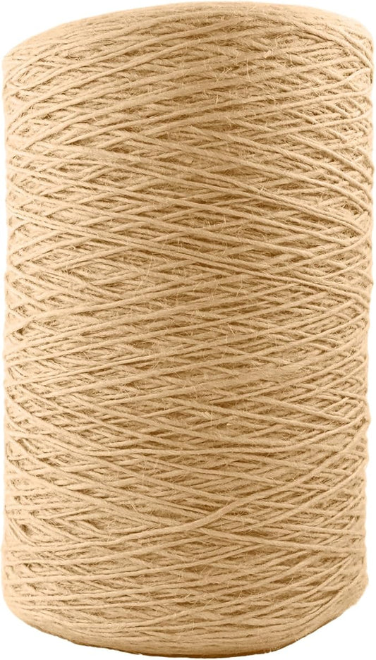 1.5mm x 1500 Feet Natural Jute Rope, Twine for Gardening Tomato Climbing Plant Tie Floristry Crafts Gift Wrapping Packing Decor