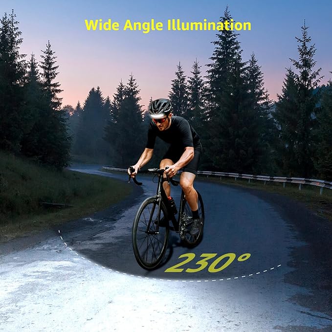 Lepro LED Headlamp Rechargeable - Super Bright Motion Sensor Head lamp with 1200 mAh Battery, 230°COB Wide Beam & Adjustable Spotlight, IP44 Waterproof Headlight for Camping, Hiking, Running, 2 Pack