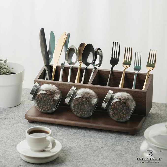 Chic Organizer Makeup & Accessory Desk Organizer for Dressing Tables, Bathrooms, and Kitchens,Table Counter Top Multi-Function Case Holder for Home, Office Bedroom Greywash
