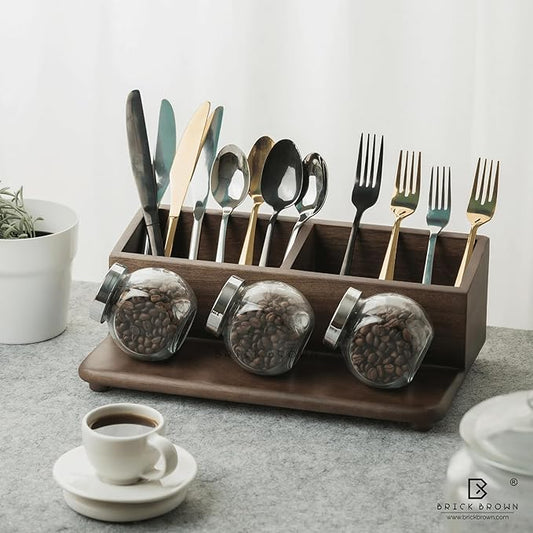 Chic Organizer Makeup & Accessory Desk Organizer for Dressing Tables, Bathrooms, and Kitchens,Table Counter Top Multi-Function Case Holder for Home, Office Bedroom Greywash