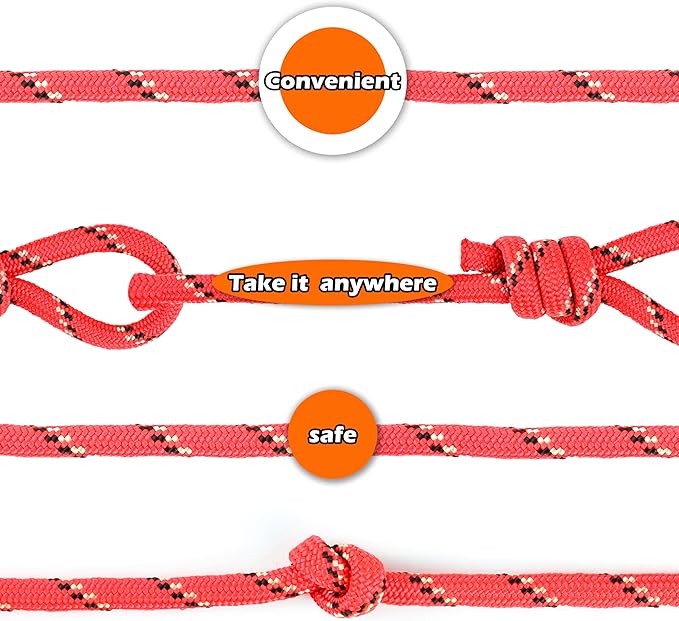 Wellmax Diamond Braid Nylon Rope, 3/8 in X 50 Foot, UV Resistant, High Strength and Weather Resistant - Red