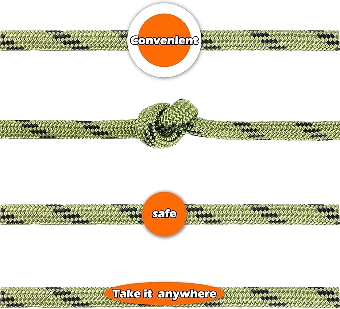 Wellmax Diamond Braid Nylon Rope, 3/8 in X 50 Foot, UV Resistant, High Strength and Weather Resistant - Camo