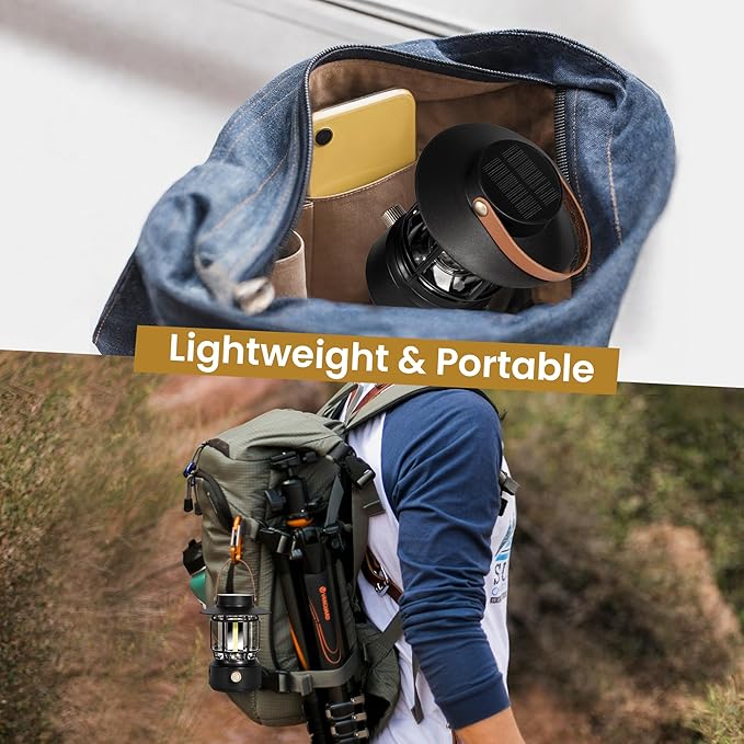 Led Camping Lantern 2 Pack, 1000LM, Solar Lantern Rechargeable Camping Lights with Side Flashlights for Emergencies, IPX5 Waterproof Portable led Lanterns for Power Outages,USB C Cable Included