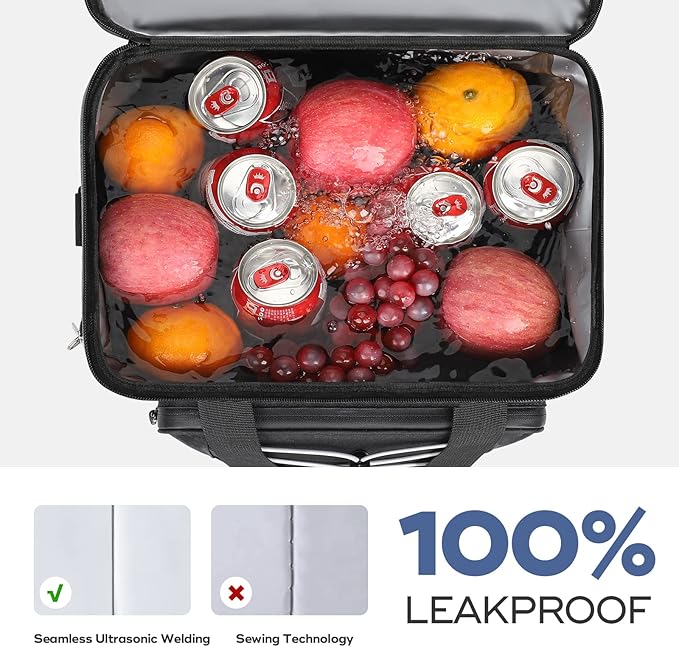 RealCool Soft Cooler Bag 35/45Can, Collapsible Cooler Insulated Leak Proof, Large Lunch Box for Men Women, Soft-Sided Cooler for Picnic, Grocery, Beach, Camping, Travel
