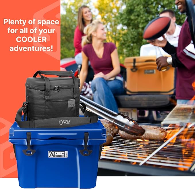 Viva 25QT Portable Rotomolded Hard Cooler, 5-Day Ice Cold Retention, Travel, Beach, Camping, Fishing