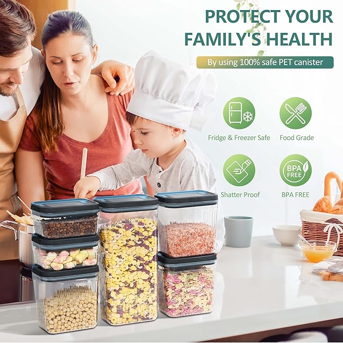4 PACK Dog Treat Container 0.6 Qt*2+1.5 Qt+3.4 Qt, Airtight Food Storage Container, Clear Food Grade Canisters with Lids, Dog Treat Jar Food Canister Set for Dog Food, Snack, Cookie