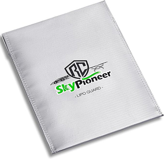 RC Lipo Safe Bag,Fire Retardant Lipo Battery Bag,9''x11.8''Silver,Fireproof Explosion-proof Sack for Charging and Storage