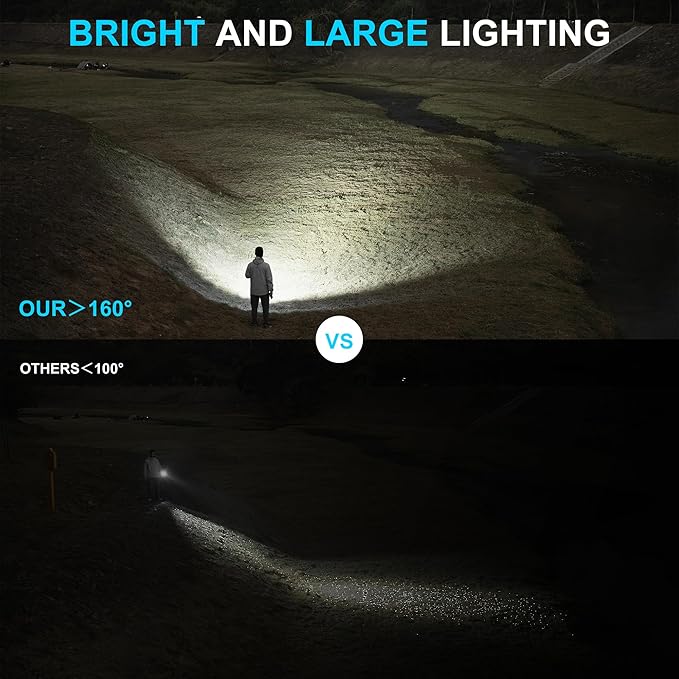 WUBEN C3 Flashlight 1200 High Lumens Rechargeable Flashlights 6 Modes Super Bright IP68 LED Tactical Flashlight for Camping, Home, Emergenc, Inspection, Repair, Tool Gifts for Men(Khaki)