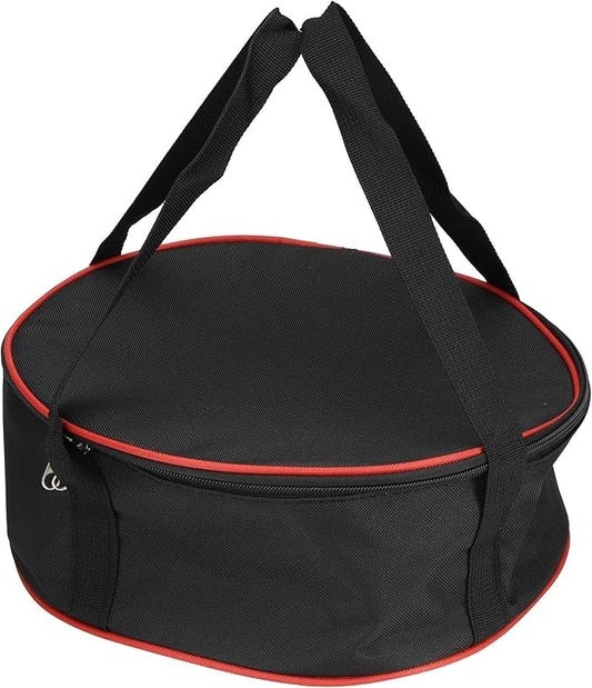Hapivida Dishes Storage Bag, Camping Tableware Carrying Bag Round Crockery Thermal Food Carrier Dinnerware Bag BBQ Cookware Organizer for Outdoor Hiking Plate Bowl Pot