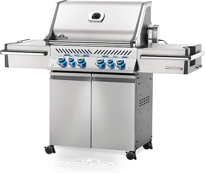 Napoleon PRO500RSIBNSS-3 Prestige PRO 500 RSIB Natural Gas Grill, sq.in, Stainless Steel