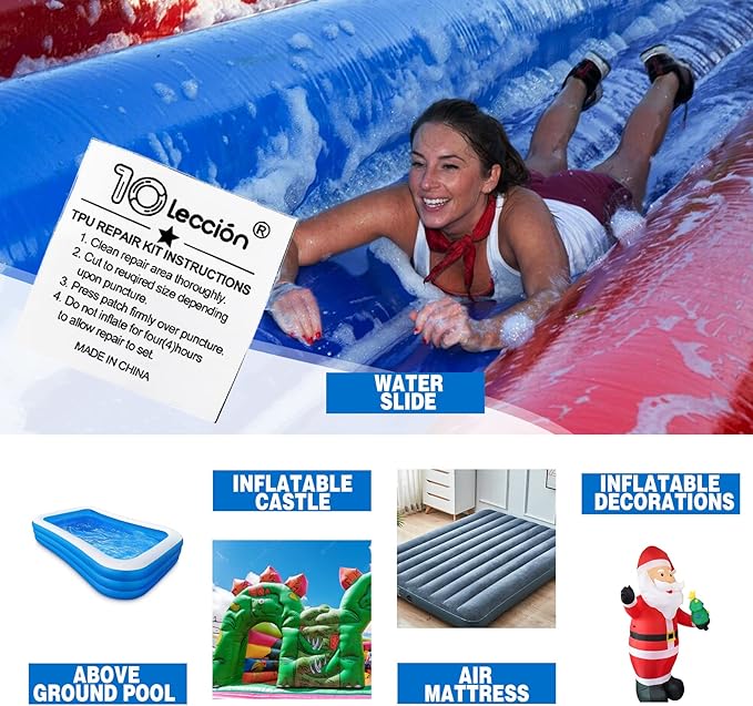 3 in x 19 ft Roll TPU Pool Patch Repair Kit for Air Mattress, Swimming Pool, Bounce House, Tent, Canvas, Canopy, Pool Floats, Tubes Air Bed and Inflatable Toys