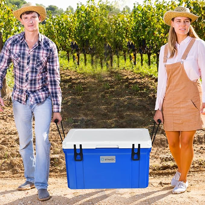 Goplus 26/58/79 Quart Cooler, Ice Chest with 4-Day Ice Retention, Anti-Leak Latch, Heavy Duty Hard Cooler, Rotomolded Cooler Camping Cooler for Outdoor Activities, BBQs, Beach