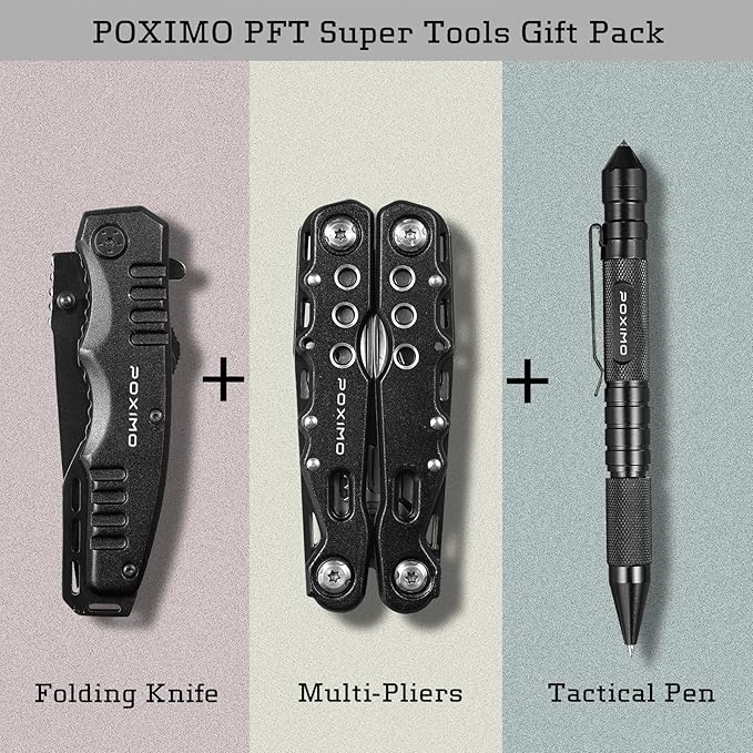 Birthday Gifts, Multitools Gift Set "Happy Birthday" for Birthday, Stocking stuffers Multit-tools Set with Multi-Pliers, Pocket Knife, Tactical Pen, Birthday Gift for Men Women(HAPPY BIRTHDAY)