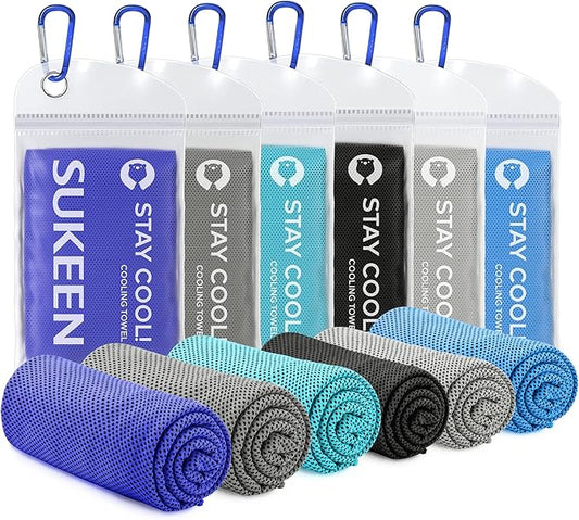 Sukeen Cooling Towel for Neck and Face (40"x12"),Ice Towel,Soft Breathable Chilly Towel,Microfiber Towel for Yoga,Sport,Running,Gym,Workout,Camping,Fitness,Workout & More Activities…